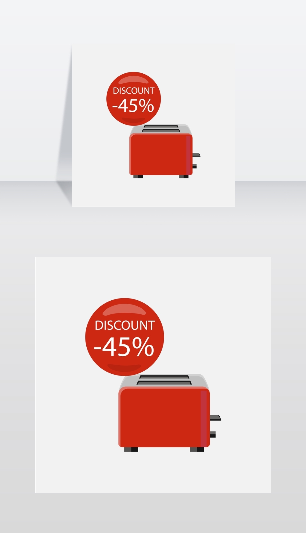 销售家用电器电子设备红色气泡折扣率销售徽矢量图-版权可商用