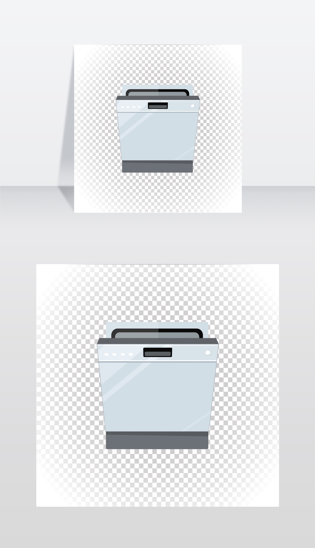 销售家用电器洗碗机电子设备洗碗机销售徽章矢量图-版权可商用